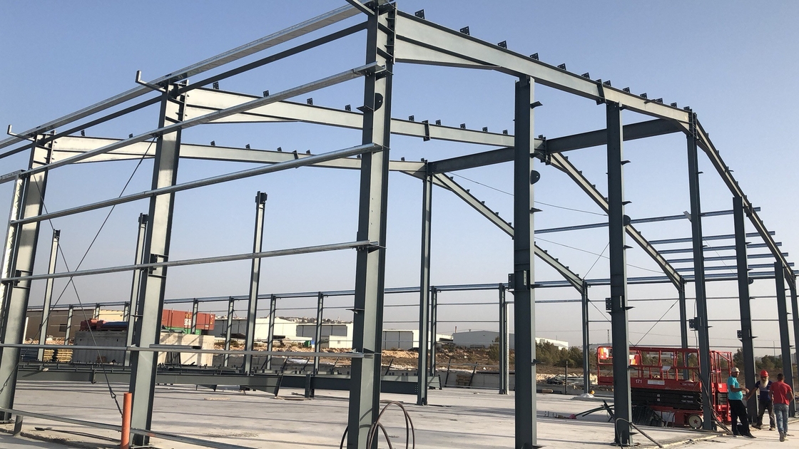 Grote span, korte bouwperiode, milieuvriendelijke gegalvaniseerde staalconstructie fabrieksgebouw
