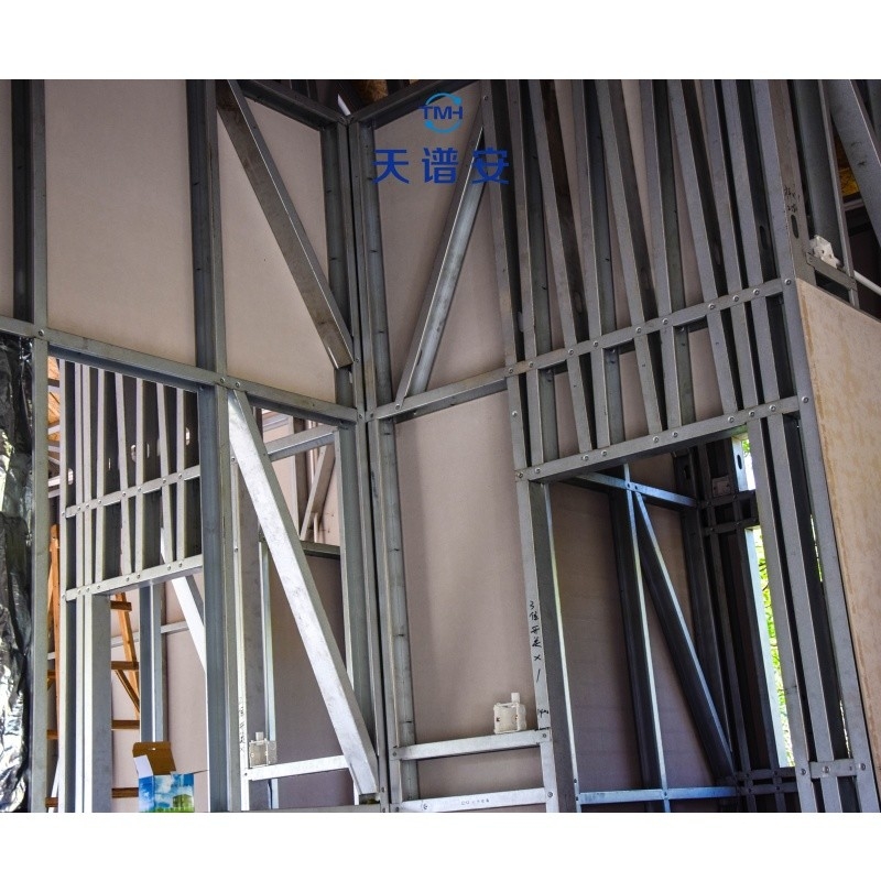 Europese en Amerikaanse luxe stijl geassembleerd licht staal structuur villa met op maat gemaakte deuren en ramen van aluminiumlegering