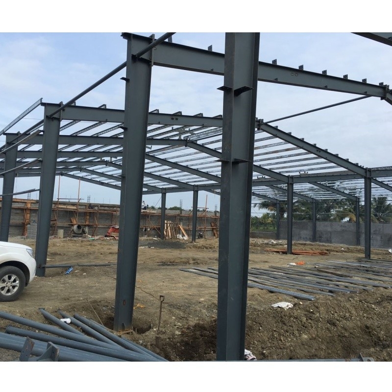 Export naar de Filippijnen Brick Wall Hot Dip Galvanized C-vormig Gegalvaniseerd Stalen Frame Voor Warehouse Building