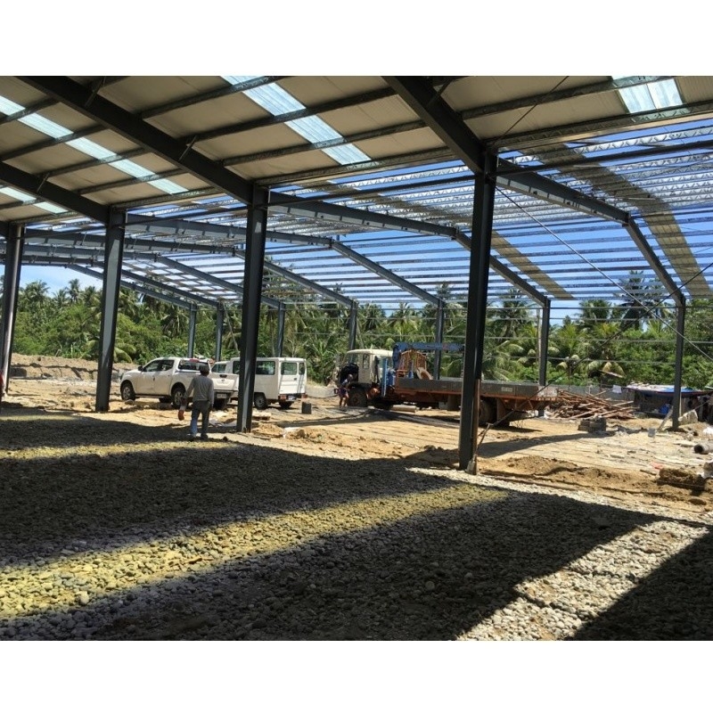 Export naar de Filippijnen Brick Wall Hot Dip Galvanized C-vormig Gegalvaniseerd Stalen Frame Voor Warehouse Building