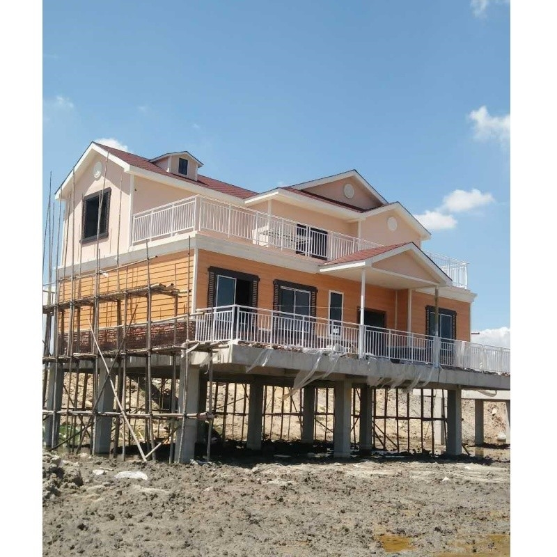 CHINA HOT SELLING STEEL STRUCTURE PREFAB RESORT Cottage tuin hut kit MINI kleine frame huis