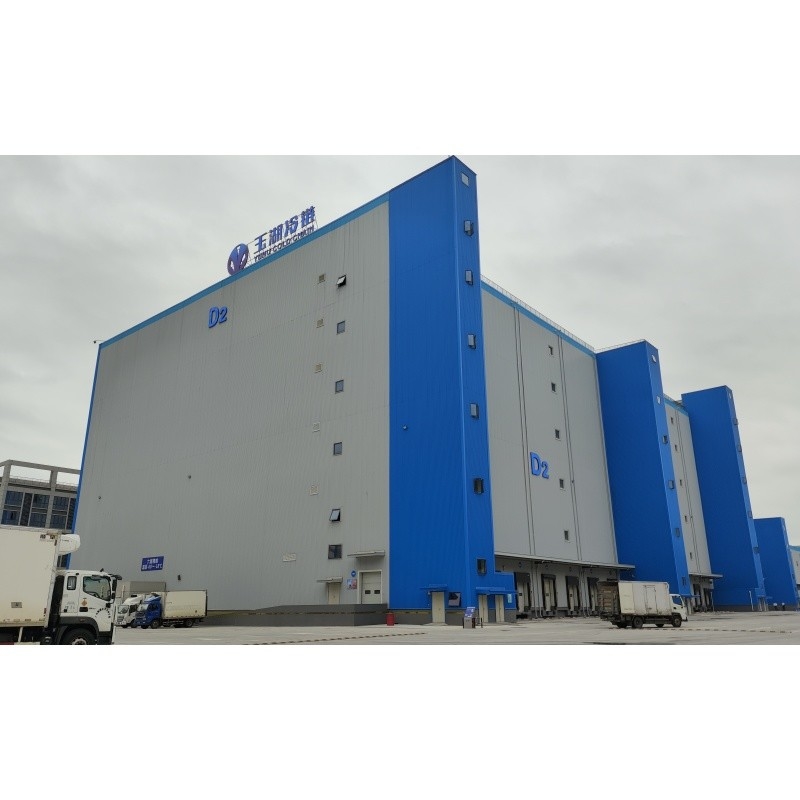 Anti-corrosie geprefabriceerde staalstructuur voor geprefabriceerde geïsoleerde koudketenfabriek