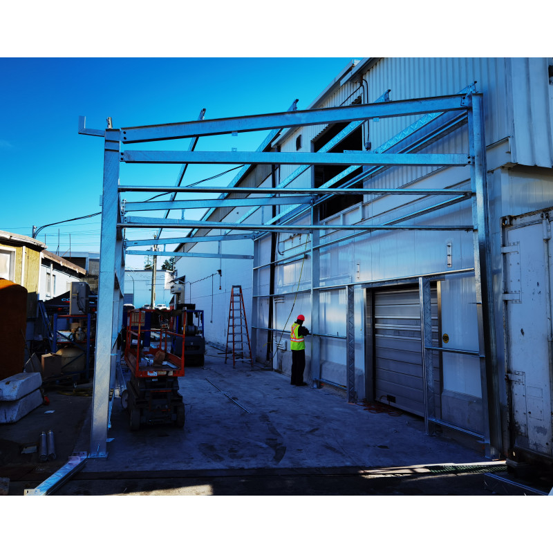 Prefab licht staal gebouw metalen gebouw staal gebouw voor een warmdip galvanisatie magazijn