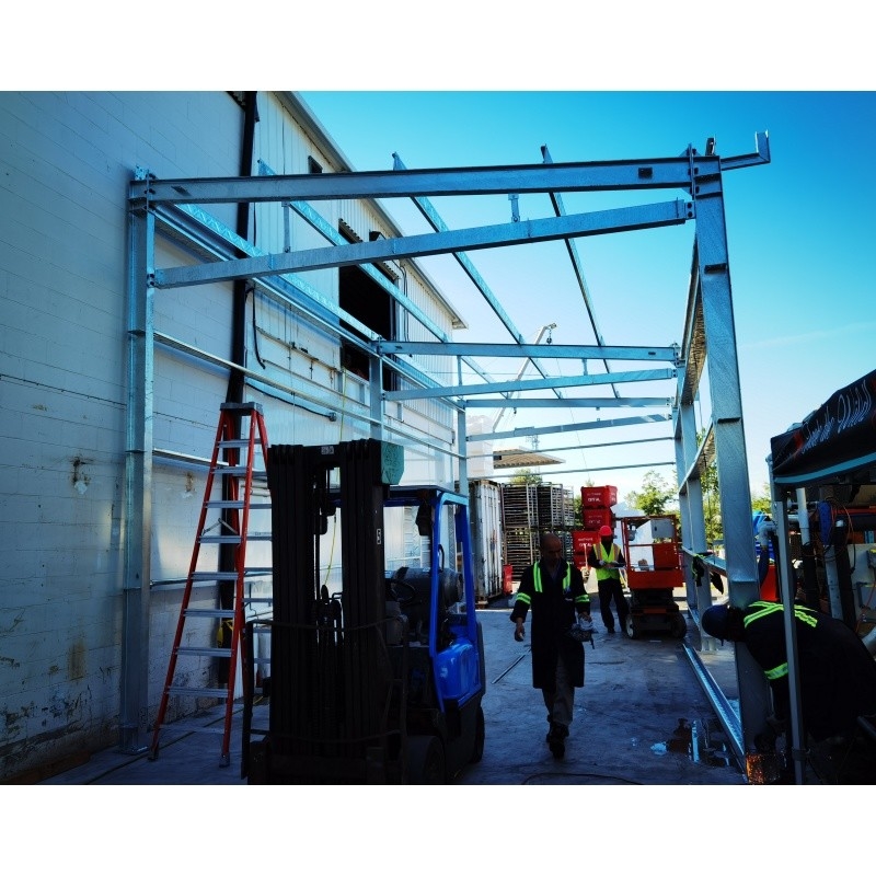 Prefab licht staal gebouw metalen gebouw staal gebouw voor een warmdip galvanisatie magazijn