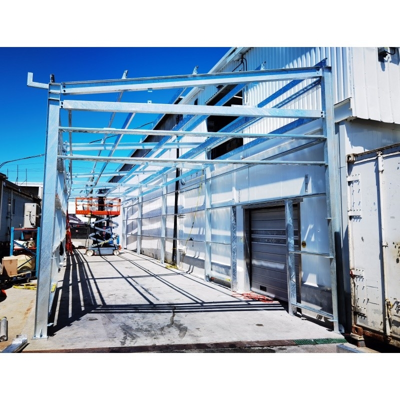 Prefab licht staal gebouw metalen gebouw staal gebouw voor een warmdip galvanisatie magazijn