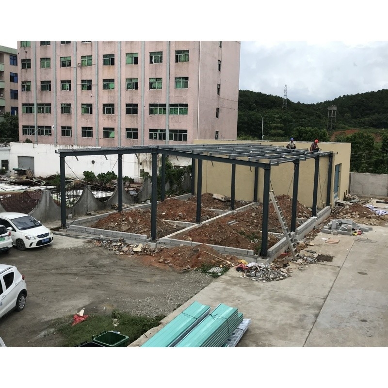 China produceert staalbouwbouwmaterialen voor magazijn metalen magazijn gebouw drie-proof magazijn