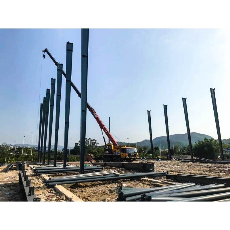 Gegalvaniseerde roestvrije metaalfabriek met staalconstructie Gebouw staalconstructie fabriek magazijn