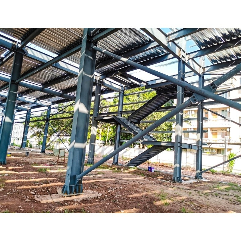 Gegalvaniseerde roestvrije metaalfabriek met staalconstructie Gebouw staalconstructie fabriek magazijn
