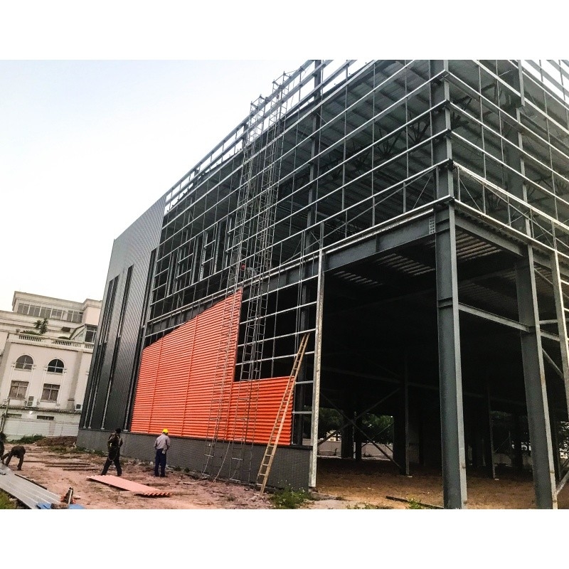 Gegalvaniseerde roestvrije metaalfabriek met staalconstructie Gebouw staalconstructie fabriek magazijn