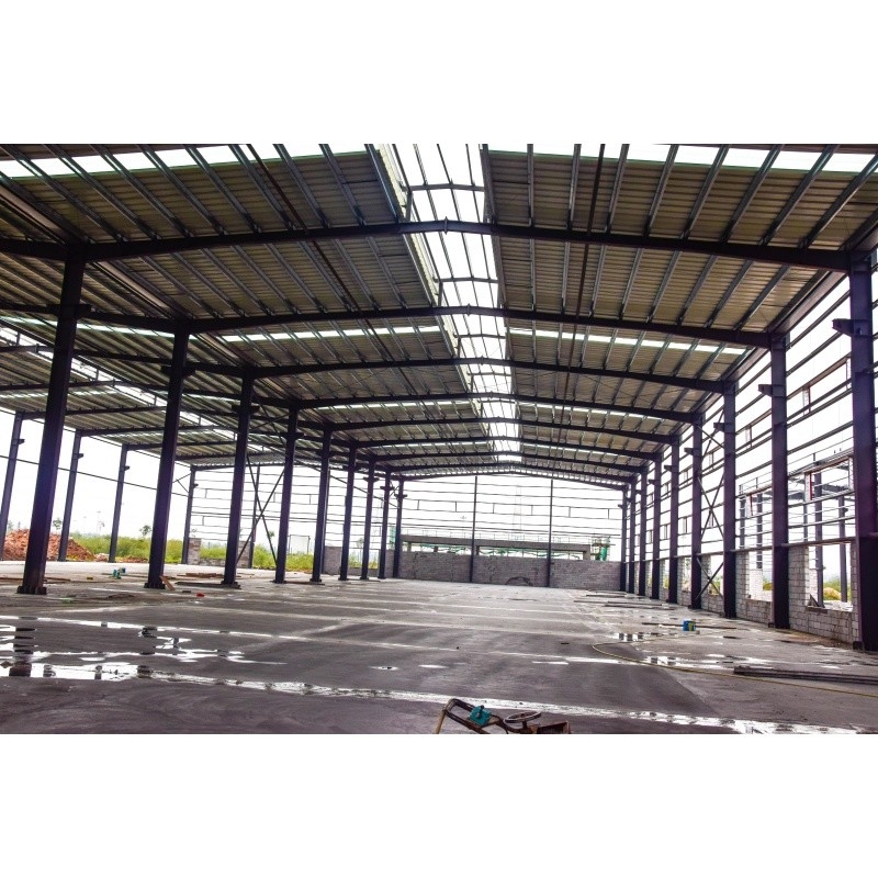 Q345 Gegalvaniseerde fabriek voorgefabriceerd materiaal staalconstructie voor fabriekstaalbouw