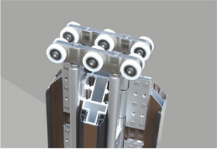 Afklapbare deuren van aluminium legering Grote ruimtes voor winkelcentra, kantoorgebouwen, tentoonstellingszalen