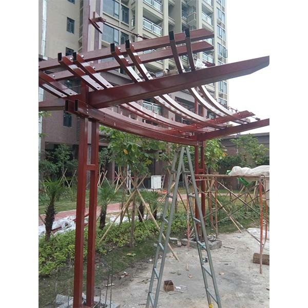 Stalen structuur Tuin schur Custom Grid Anti-corrosie Outdoor Corridor Gallery