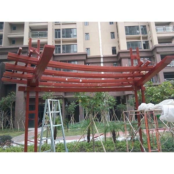 Stalen structuur Tuin schur Custom Grid Anti-corrosie Outdoor Corridor Gallery