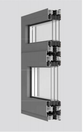 80 mm warmte-isolatie aluminium gleufvenster is geschikt voor balkon, keuken en andere huishoudens