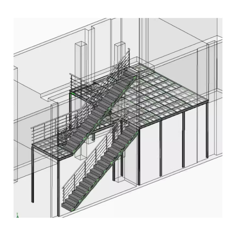 Staalconstructie Mezzanine vloer magazijn binnenplaats staalplatform Mezzanine voor magazijn