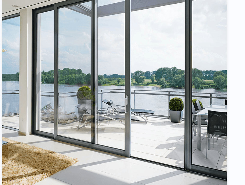 76 Liftdeur Aluminium legering 6063-T6 binnen en buiten Voor particuliere woningen, villa's, commerciële ruimtes, kantoren, grote balkons