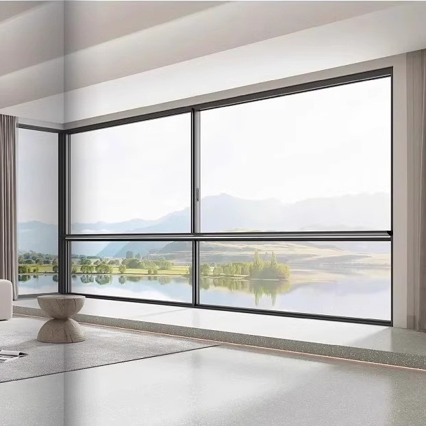 130-serie Suspended Six Track Thermal Break Sliding Window Aluminiumlegering 6063-T6 Villa Gesloten Balkon Vloer tot Plafond Glas