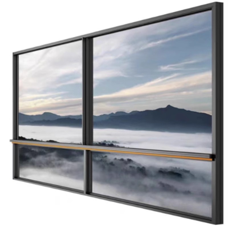 130-serie Suspended Six Track Thermal Break Sliding Window Aluminiumlegering 6063-T6 Villa Gesloten Balkon Vloer tot Plafond Glas