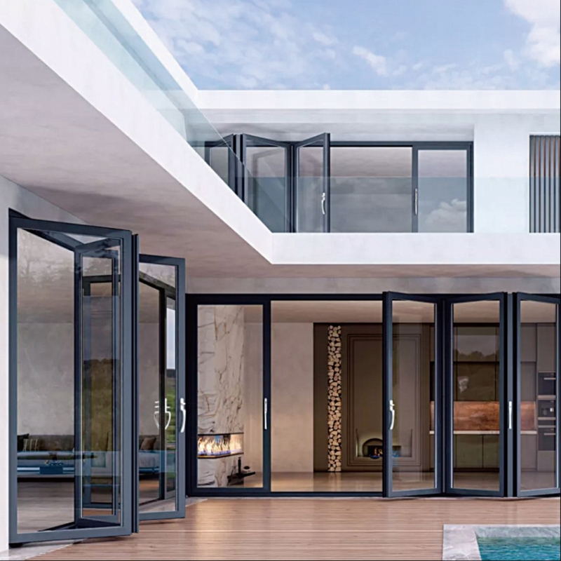 65-serie anti-knik vouwdeuren voor particuliere woningen, villa's, commerciële ruimtes, kantoren