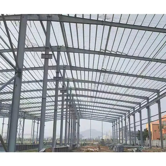 Gebouwen met een staalconstructie van koolstofarme staal Q355B met betonnen fundamenten