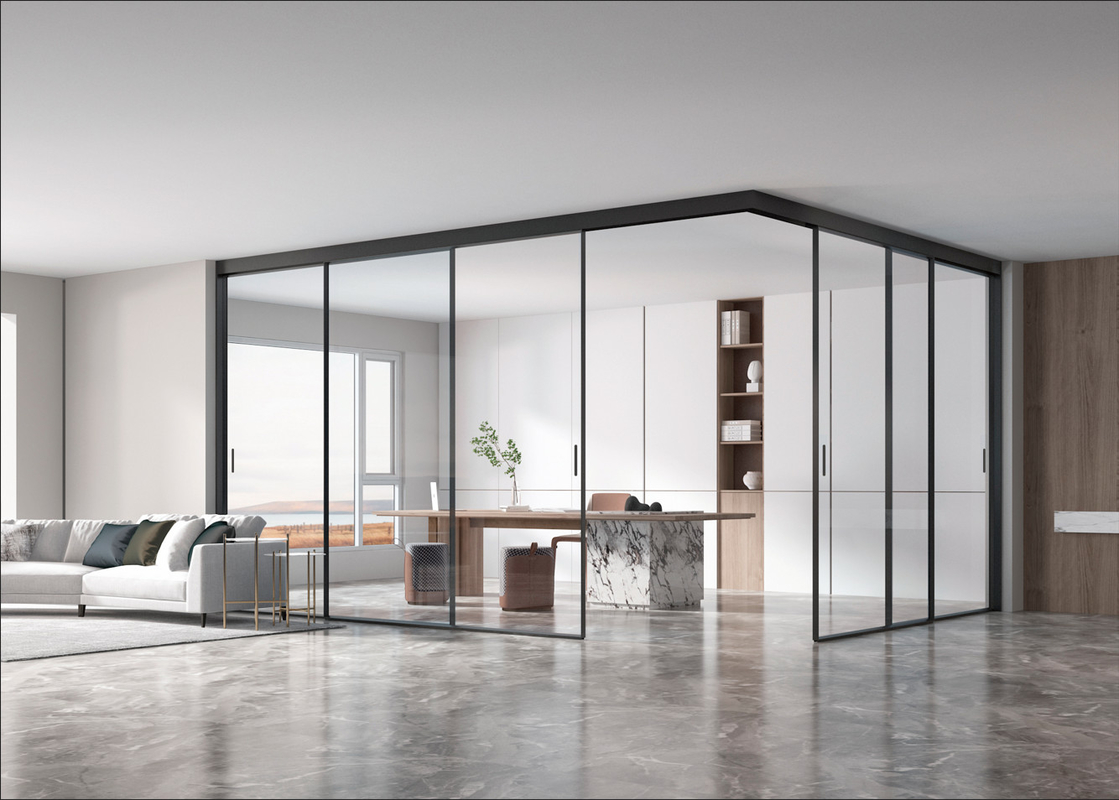 Slim Frame Aluminium Minimalist Schuifdeur Buitendeuren Voor Villa's Hotel Kantoren Keuken Huis